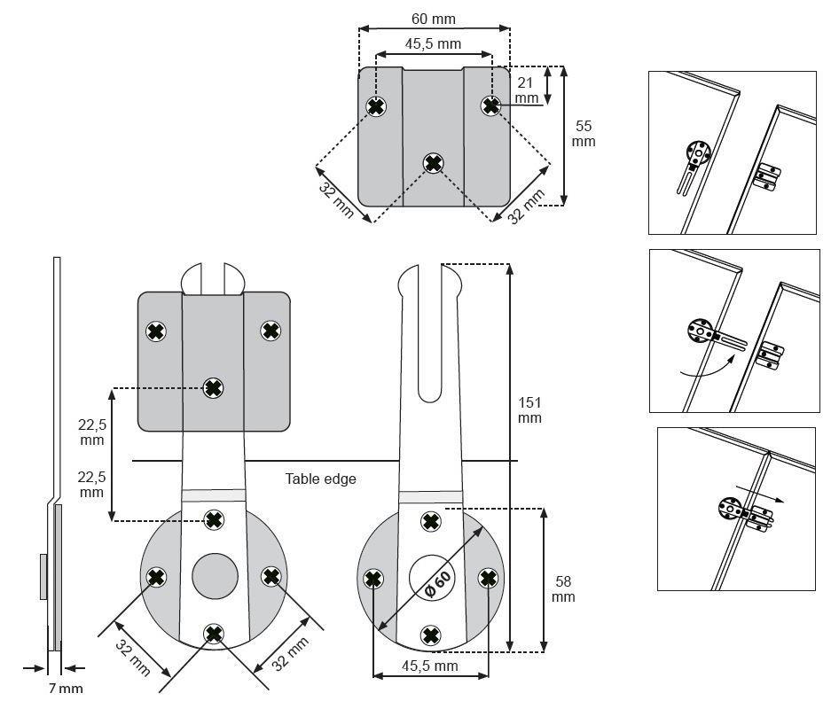 Panel Bağlantı Aparatı Kilitli