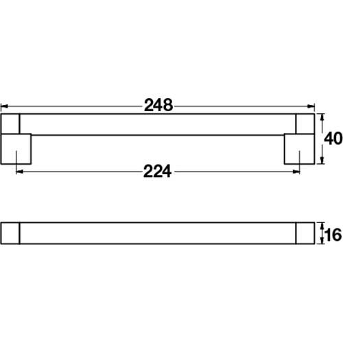 Paslanmaz Çelik İnox Çubuk Kulp 224 Mm