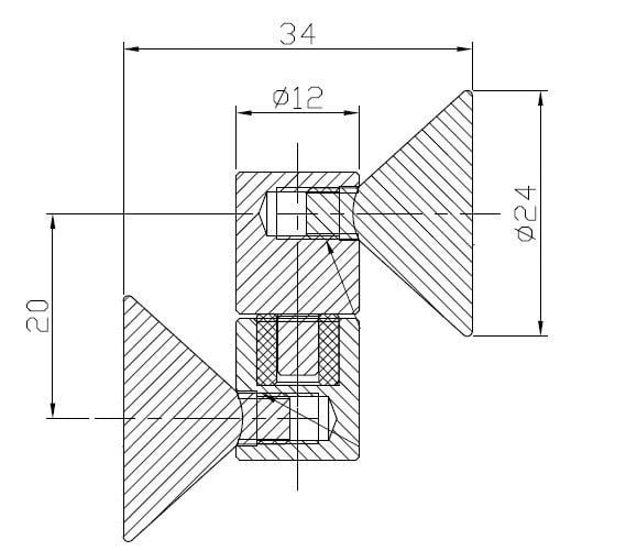 Paslanmaz Uv Lift-off Cam Menteşesi 24 Mm