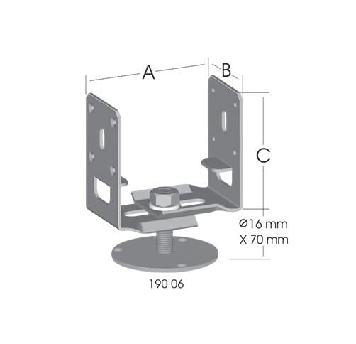 Pergola Ayağı Ayarlı Tablalı
