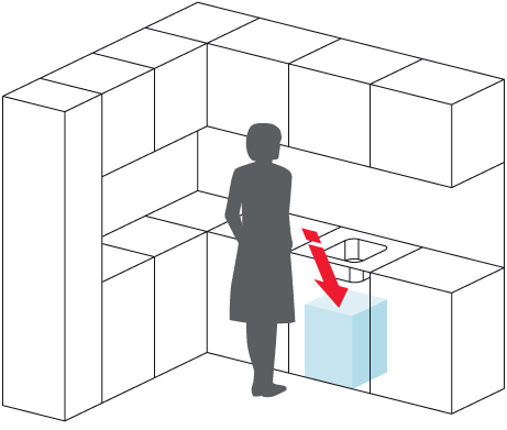 Pesaboy Evye Altı Çöp Kovası 450/500