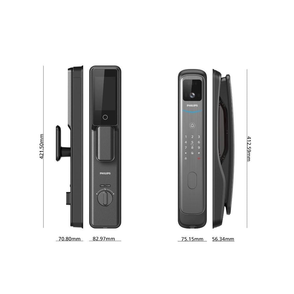 Philips EasyKey DDL702-FVP Akıllı Kilit, Yüz Tanımalı