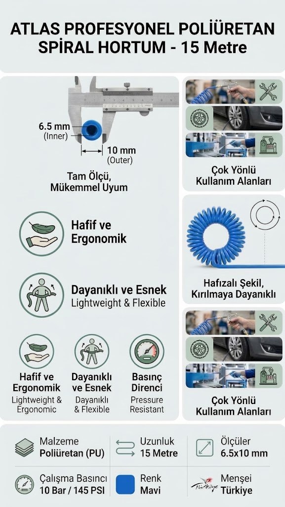 Poliüretan Hava Hortumu 65*10Mm 