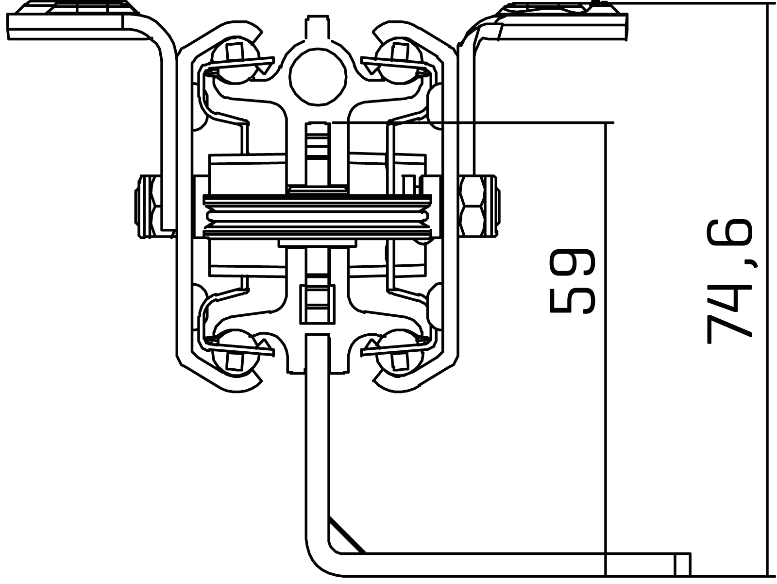 Pötker Kombi 120 Cm. Çok Açılır Fonksiyonel Masa Rayı
