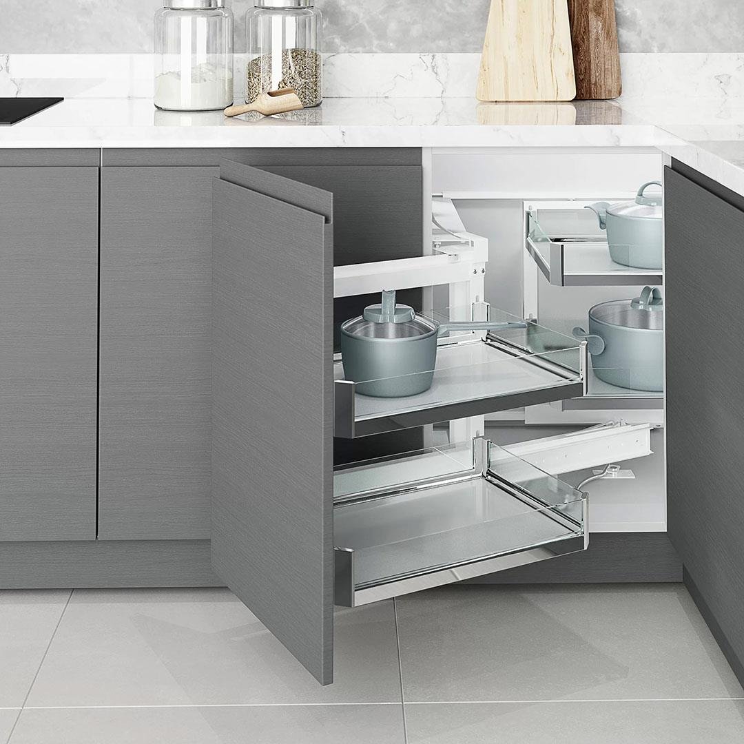 Premium Kapağa Monte Kör Köşe Mekanizması Antrasit Sağ S3002P