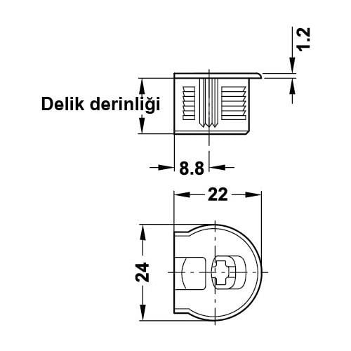 Rafix-20 Gövde Nikel Kaplama 8 Adet