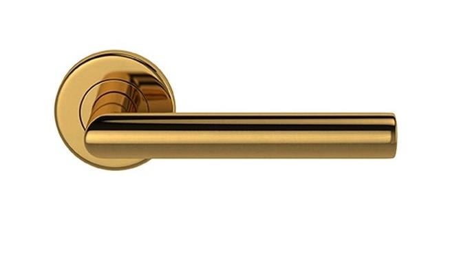 Rozetli Kapı Kolu Pasl. Pvd Mat Altın Oda Tipi