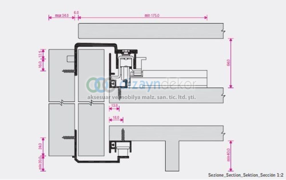 Şifonyer Konsol Wolksvagen Sürgü 2400 Mm