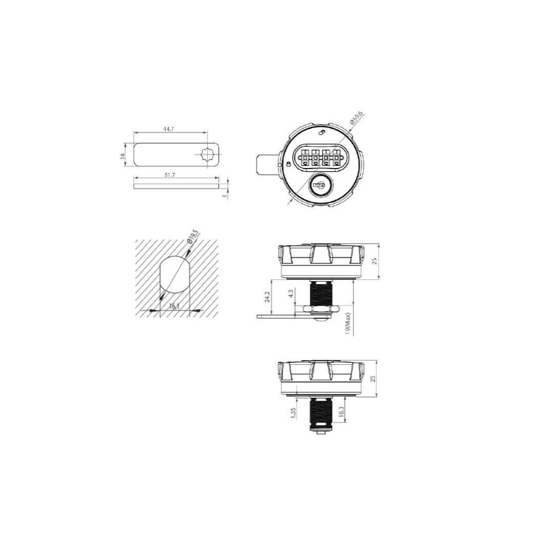 Şifreli Kapak Kilidi 215