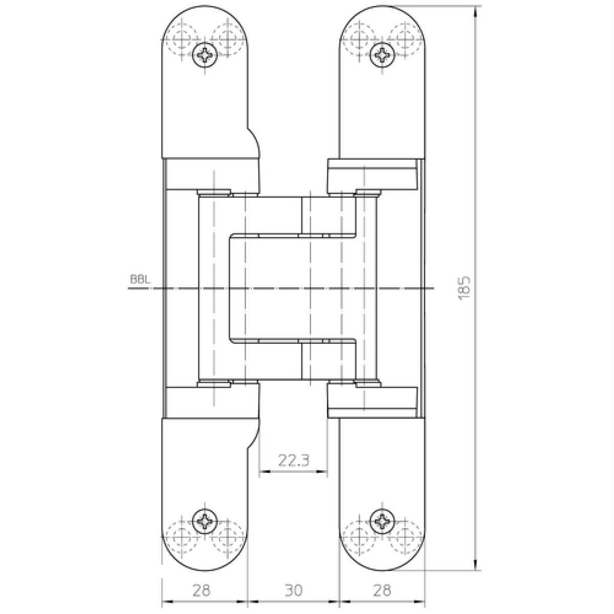 Simonswerk Tectus Gizli Ayarlı Kapı Menteşesi Te541 3d Fvz Pervazsız Detay