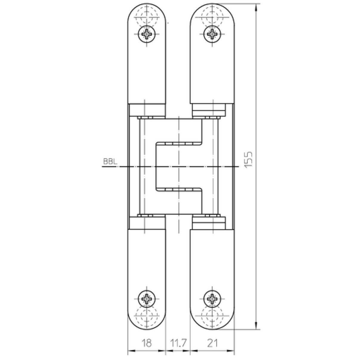 Simonswerk Tectus Gizli Ayarlı Kapı Menteşesi Te240 3d