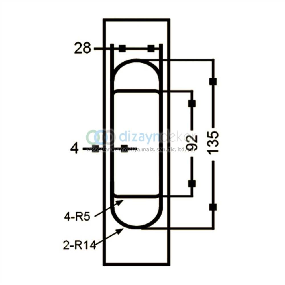 Soho 3 D Gizli Gömme Ayarlı Kapı Menteşesi Mat Krom 135*28 Mm