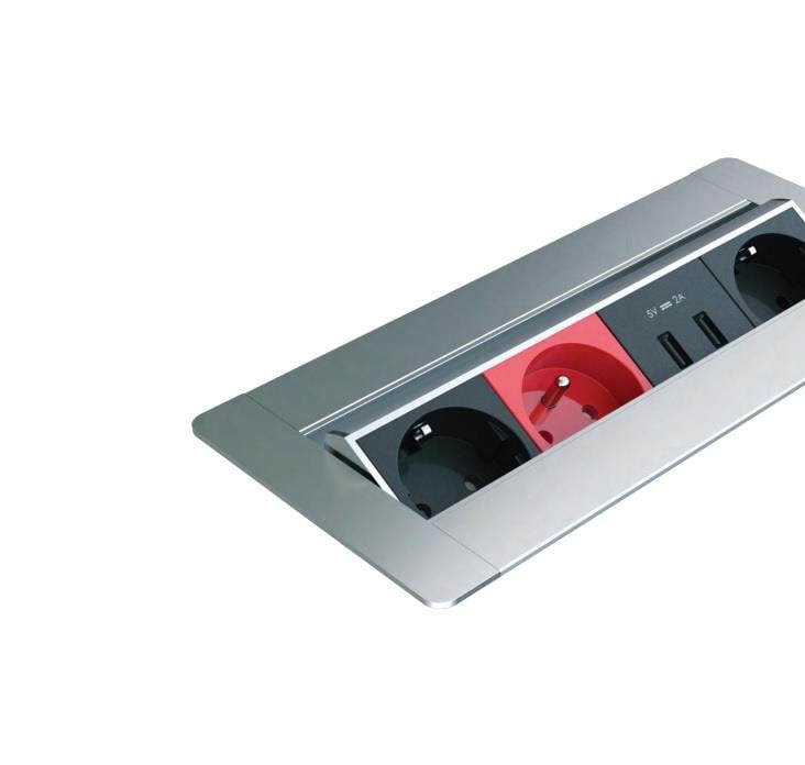 Sole-Line Dönmeli Priz Kutusu Antrasit 10.8500/3