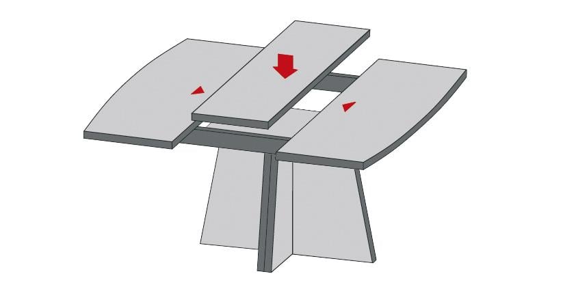 Standart Ortadan Açılır Masa Rayı 100 Cm