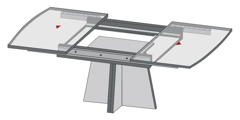 Standart Ortadan Açılır Masa Rayı 100 Cm
