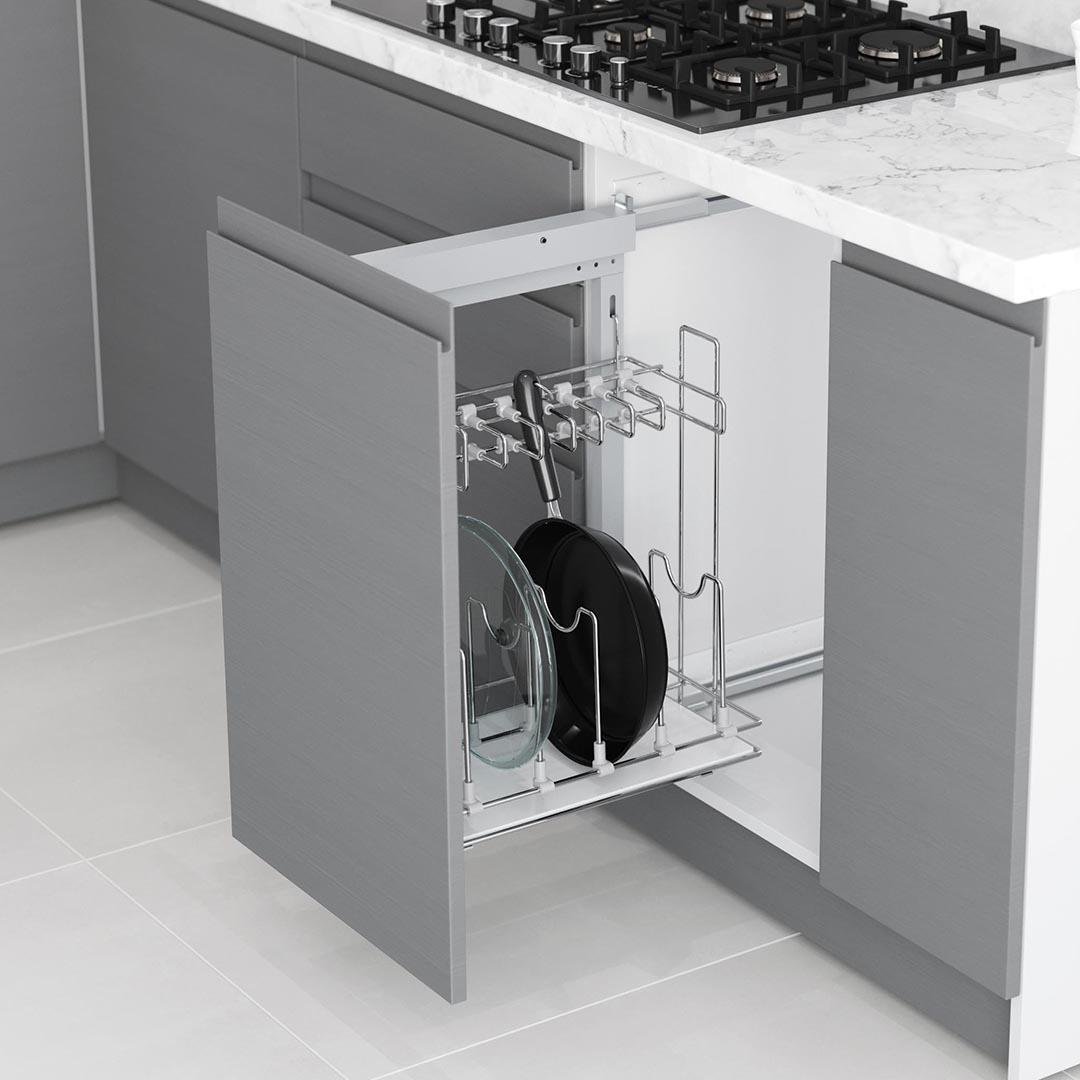 Tezgah Altı Yandan Gizli Blum Tandem Raylı Tavalık Antrasit S2880-S2881