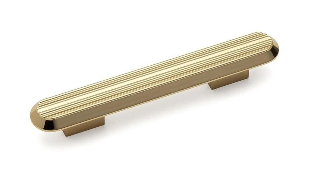 Tire Çizgili Parlak Altın Kulp 96 mm. 209004