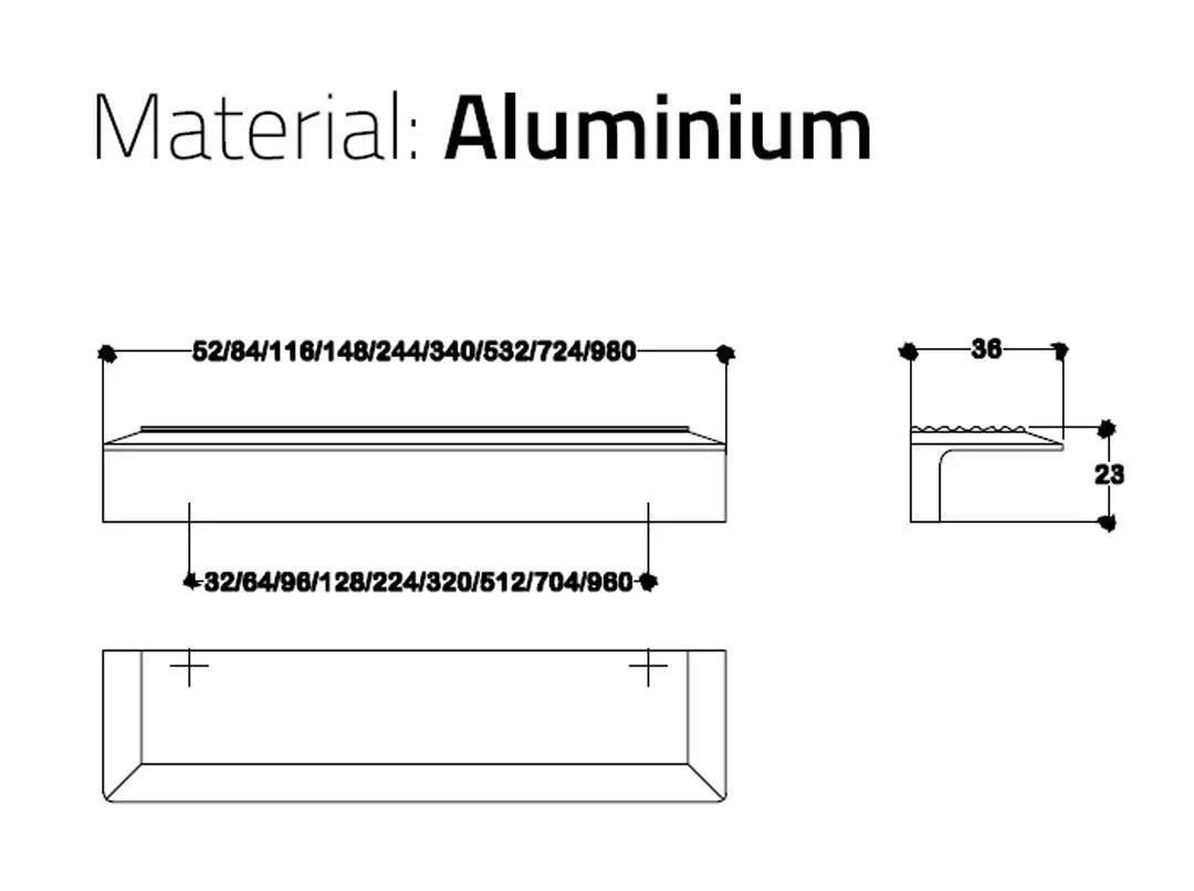 Tline L Tipi Çizgili Antik Bronz Tekli Kulp 32 mm. 209060