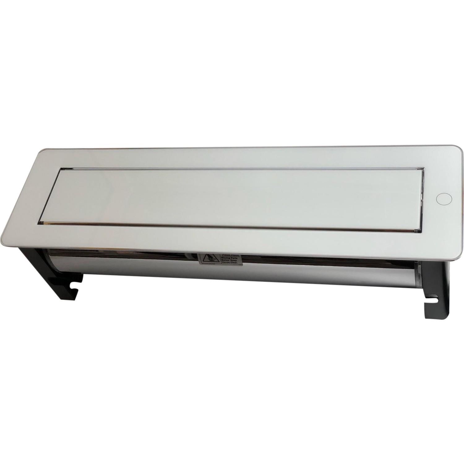 Turn Dokunmatik Motorlu Lazerli Data Priz Seti Beyaz Cam