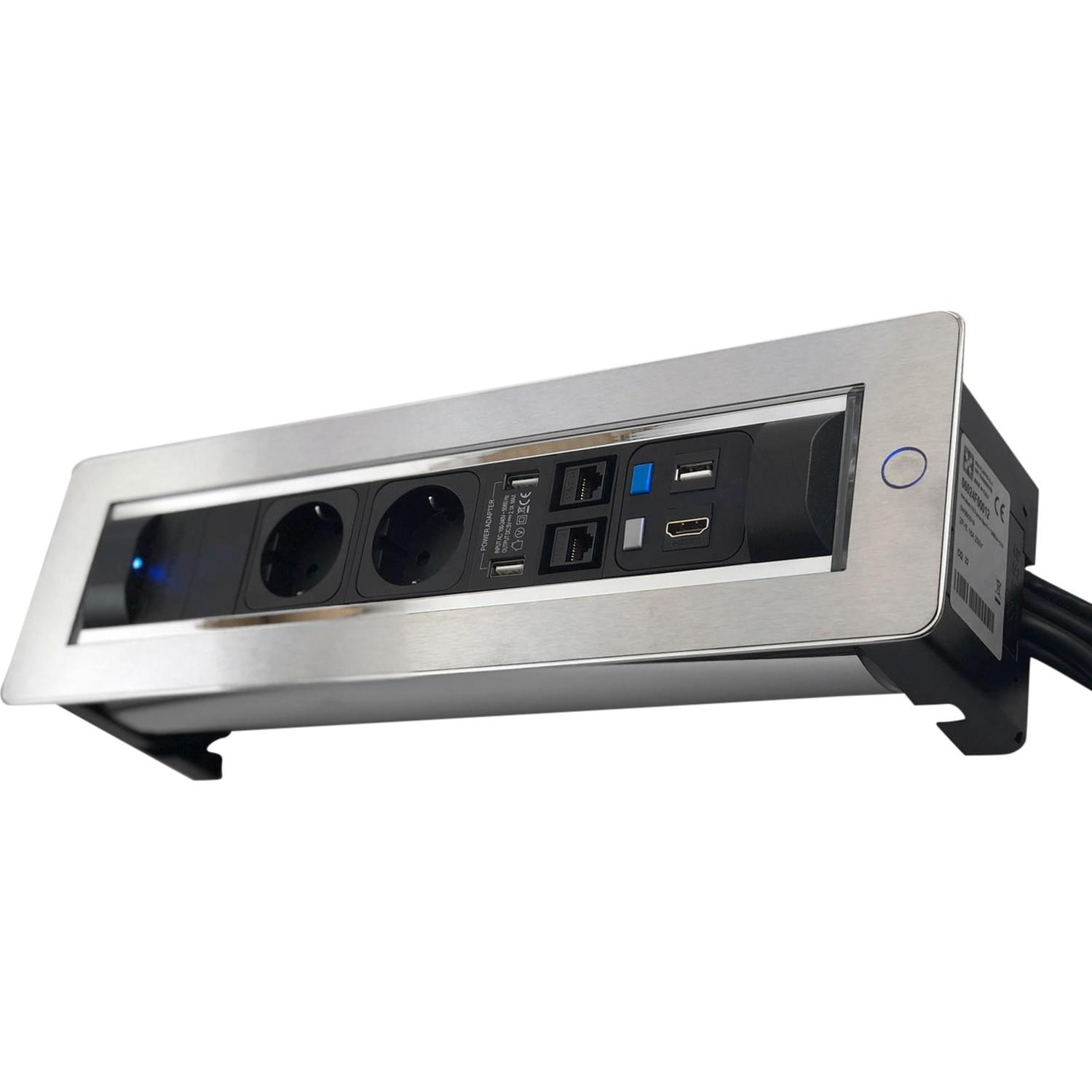 Turn Dokunmatik Motorlu Lazerli Data Priz Seti Beyaz Cam