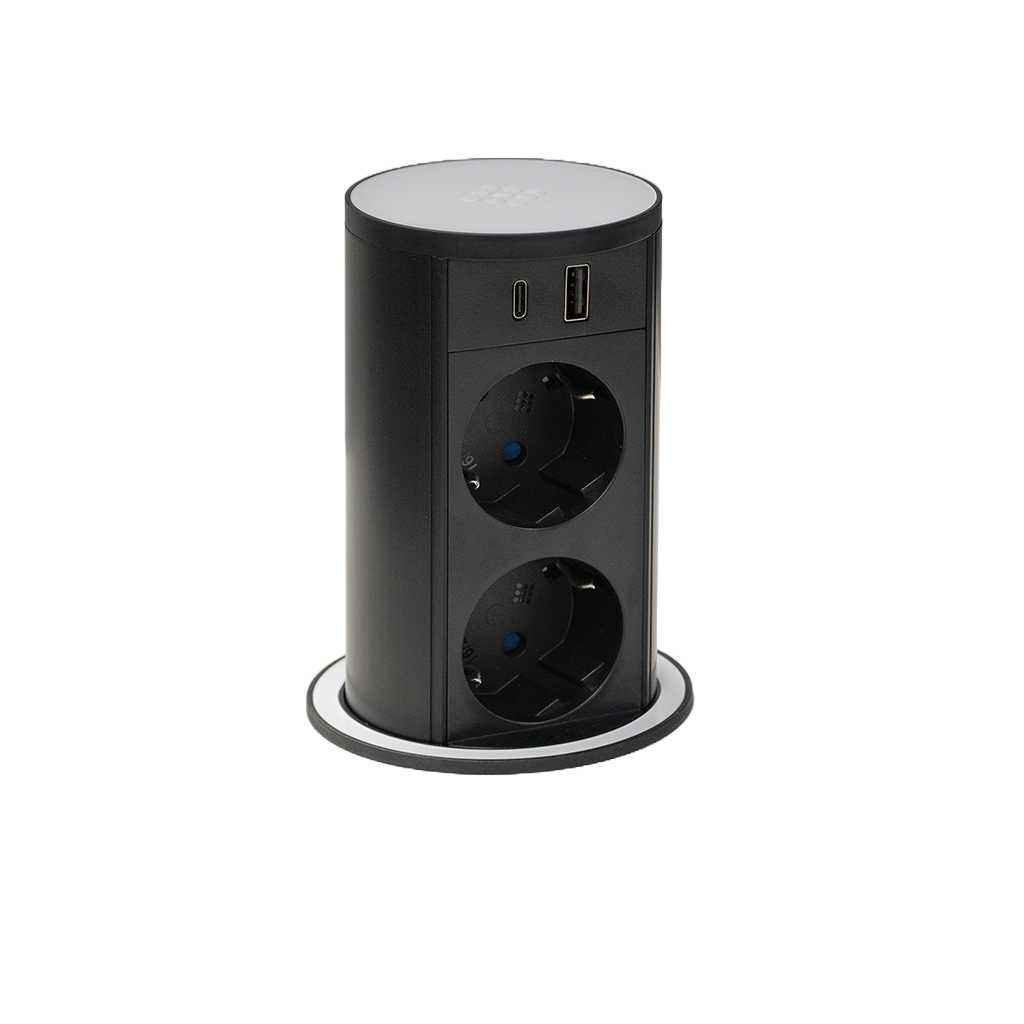 Versa Lift Basaç Pop-Up Silindir Kablosuz Wifi Şarjlı Priz Ünitesi