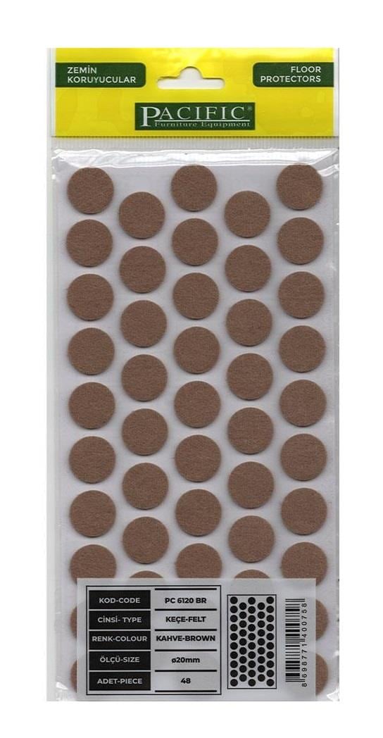 Yapışkanlı Keçe Zemin Koruyucusu Çap 20 Mm-5 adet