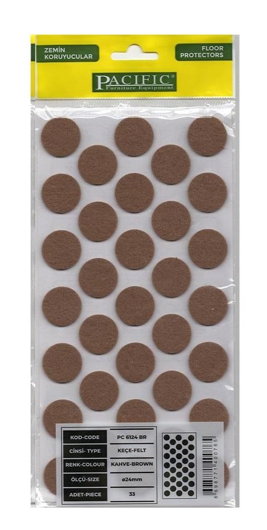 Yapışkanlı Keçe Zemin Koruyucusu Çap 24 Mm-5 adet