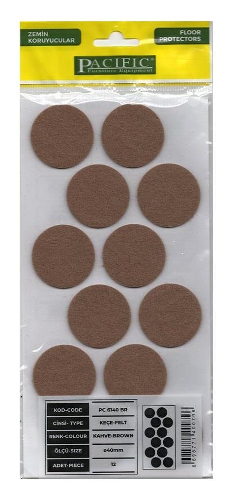 Yapışkanlı Keçe Zemin Koruyucusu Çap 40 Mm-5 adet