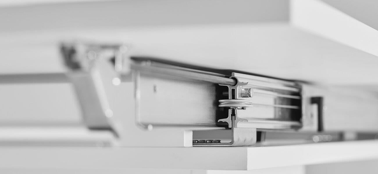 Yuvarlak Çok Açılır Fonksiyonel Masa Rayı Mekanizması 72 Cm