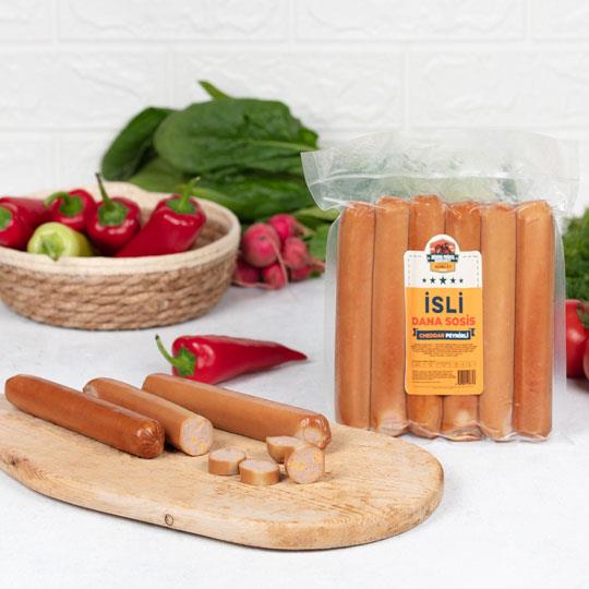 İsli Dana Sosis Cheddar Peynirli 530 - 560gr
