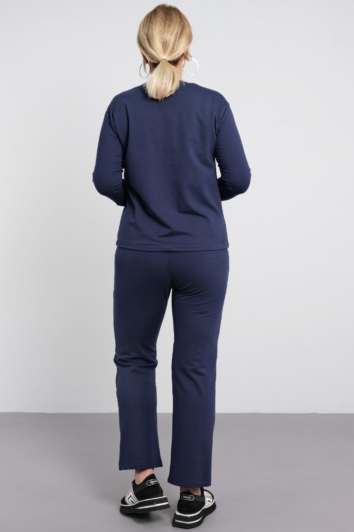 önü kuş baskılı, kadın takımı