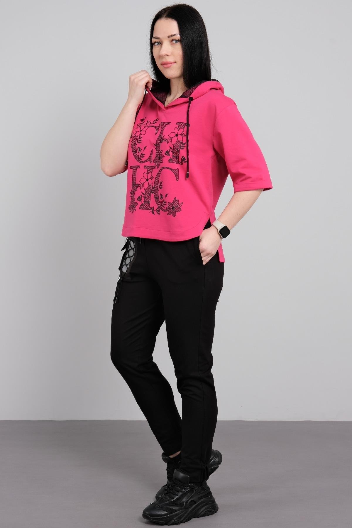 Spor tarz büyük beden kadın takımı