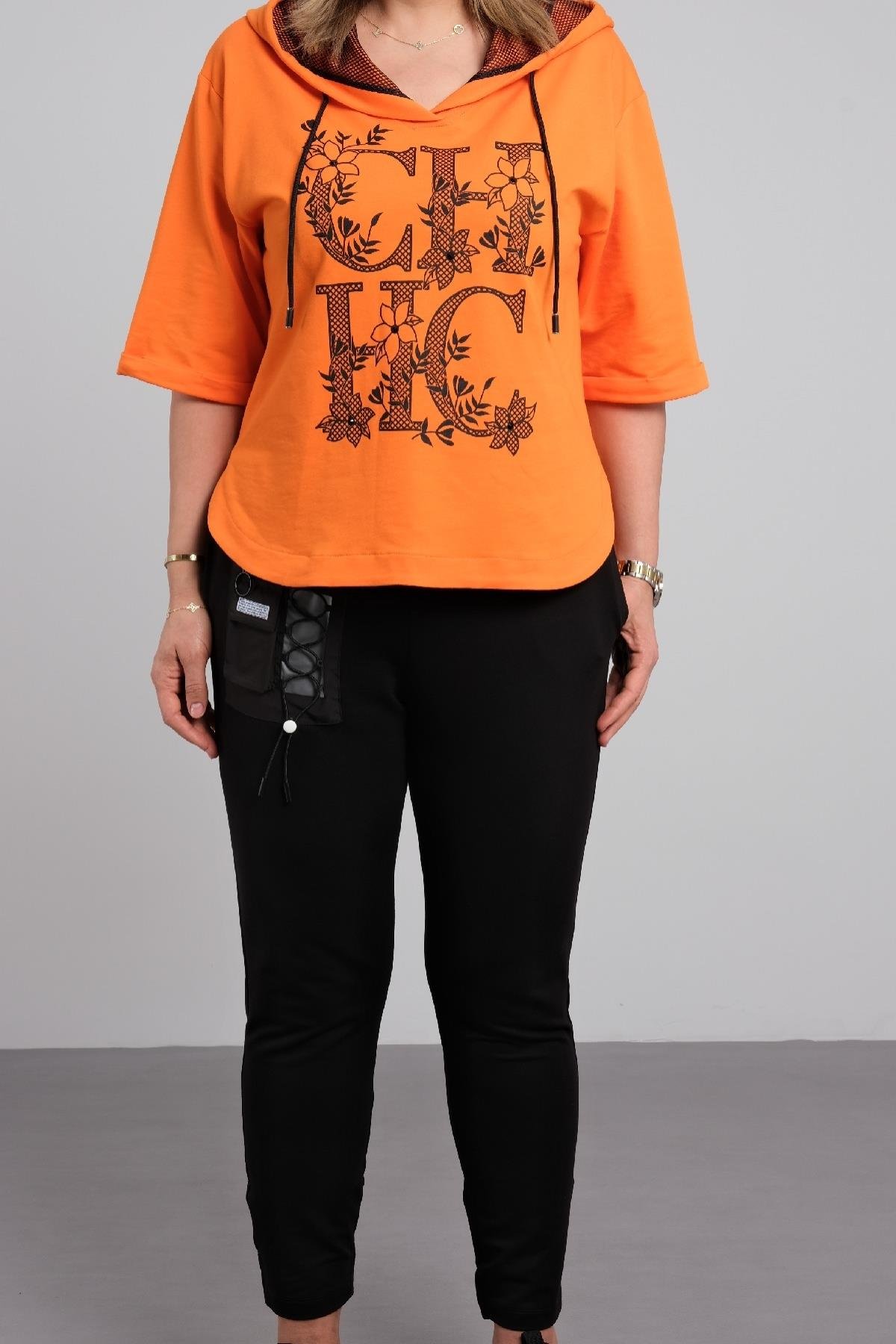 Spor tarz büyük beden kadın takımı