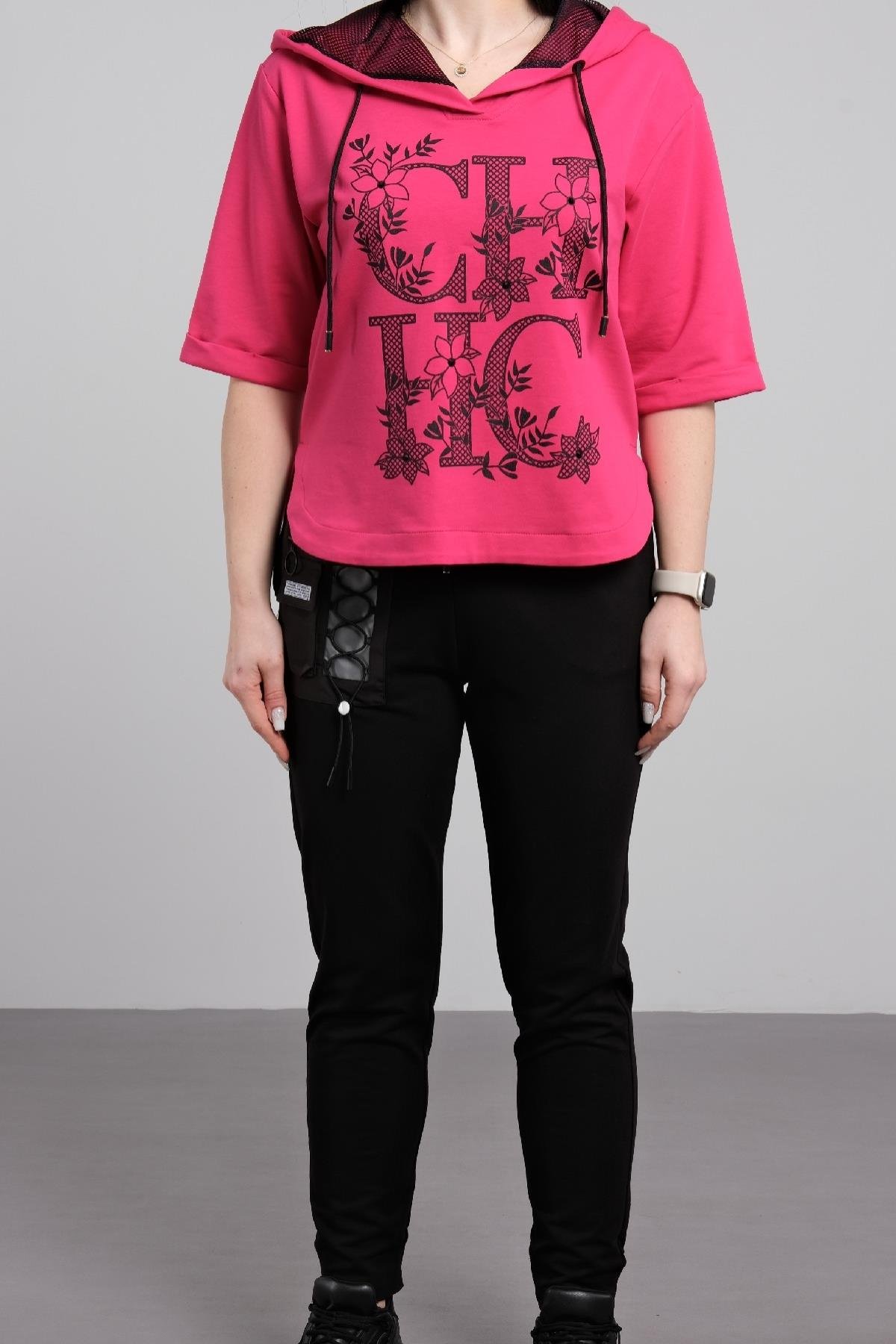 Spor tarz büyük beden kadın takımı