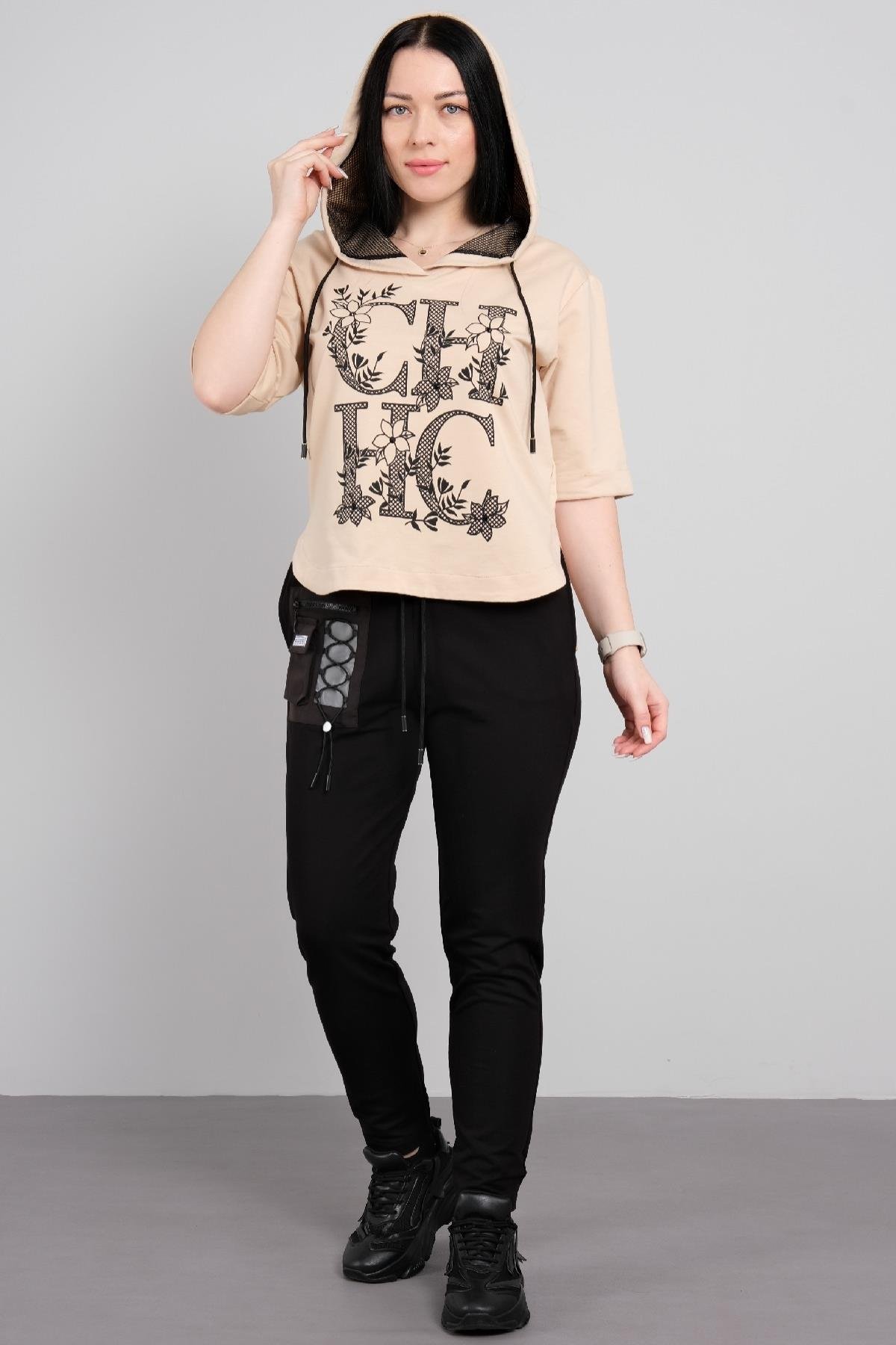 Spor tarz büyük beden kadın takımı