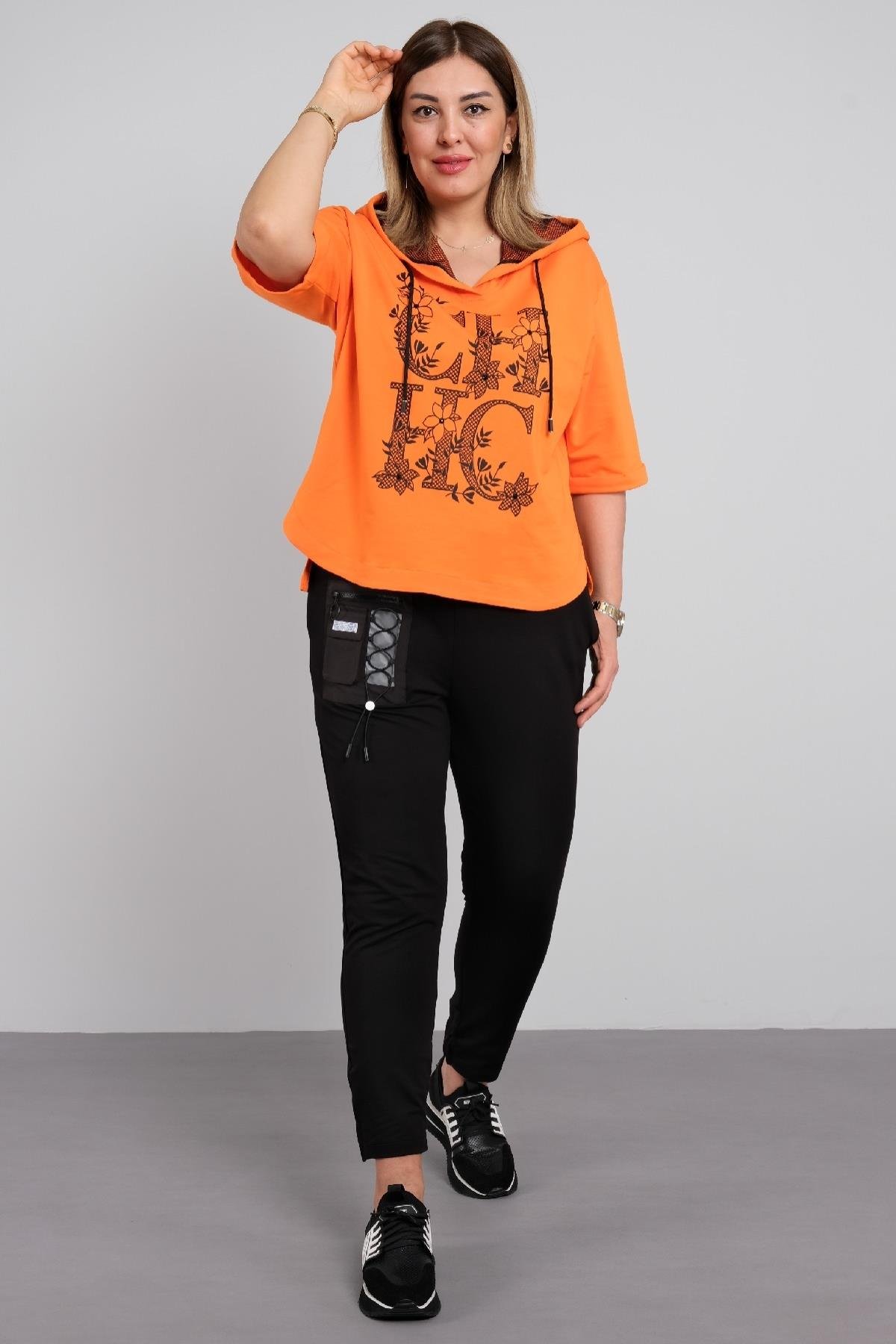 Spor tarz büyük beden kadın takımı