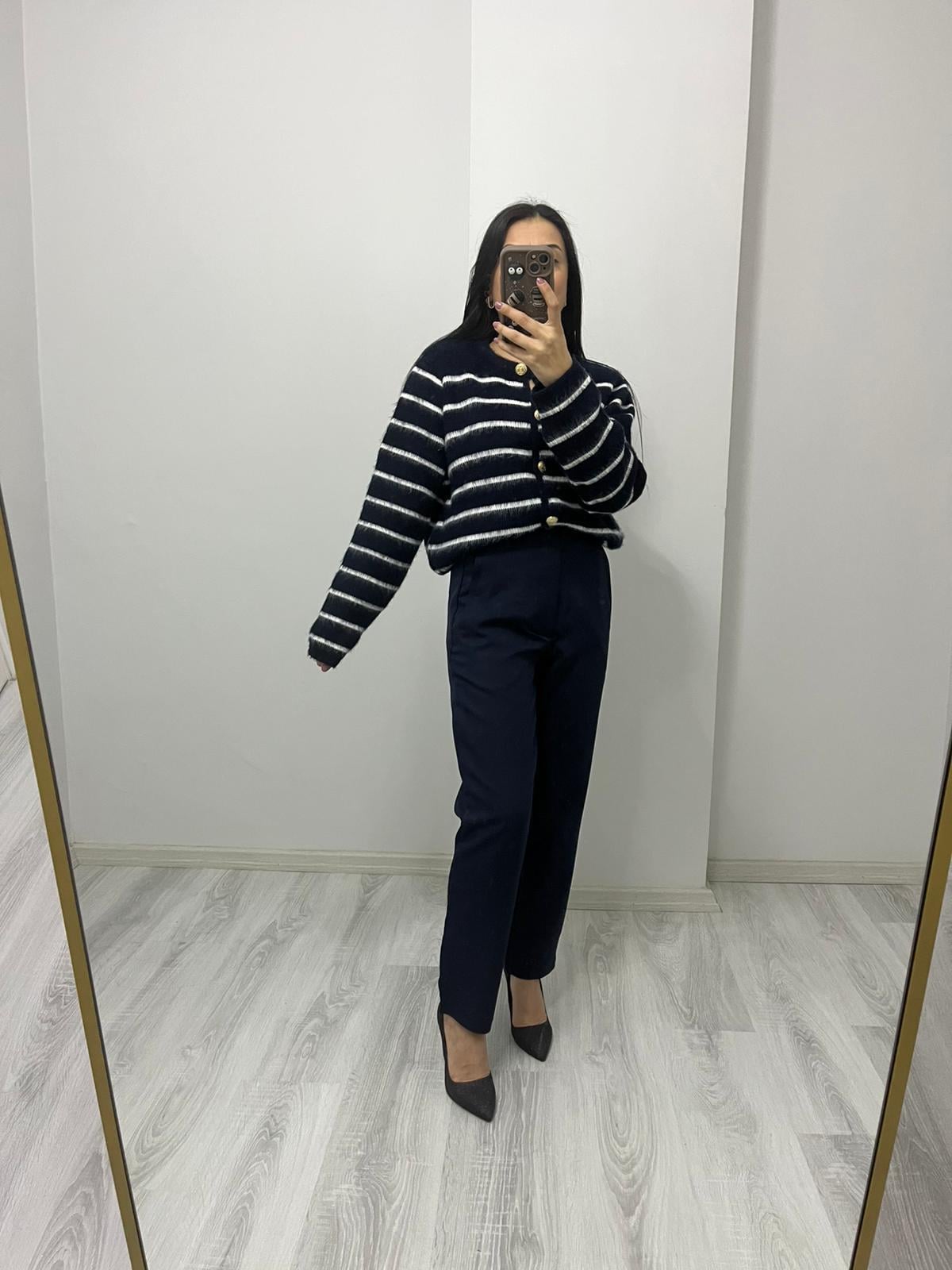 Double Kumaş Pileli Pantolon Lacivert
