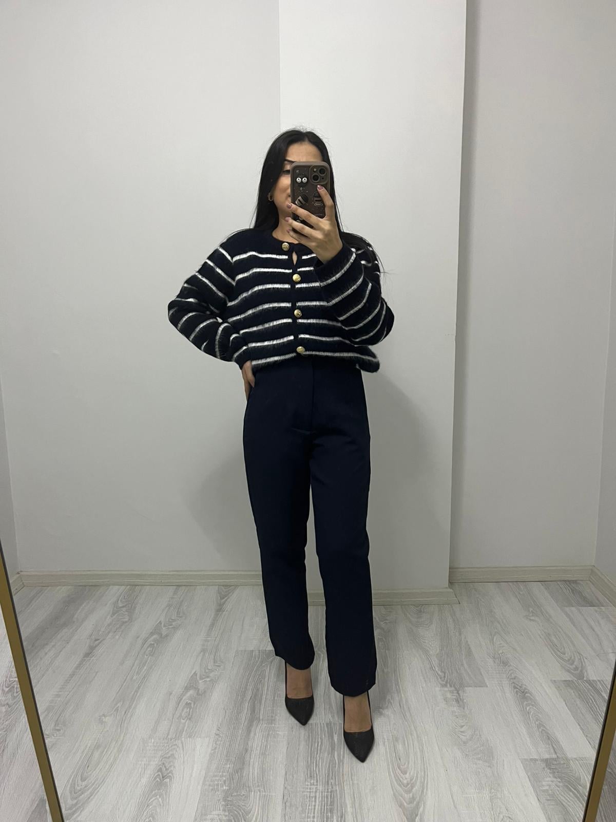 Double Kumaş Pileli Pantolon Lacivert