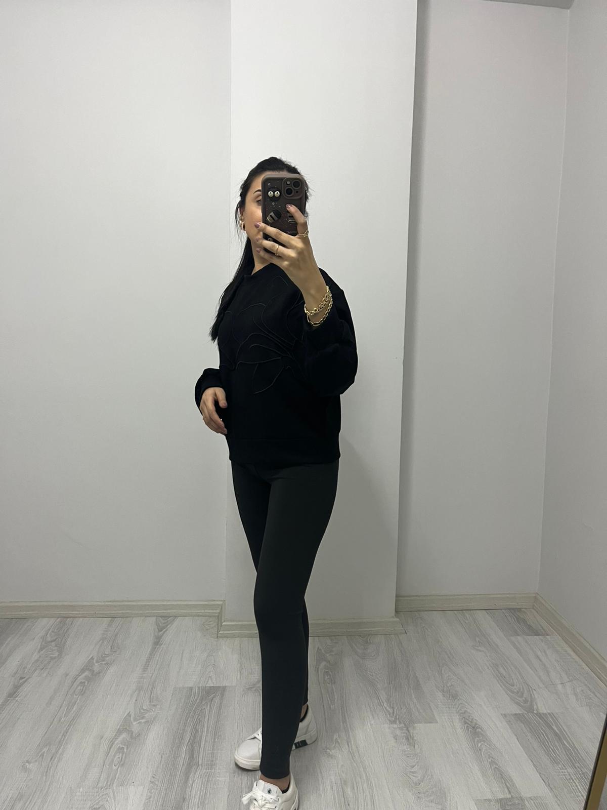 Oysho Premıum Kumaş Sweatshırt Siyah