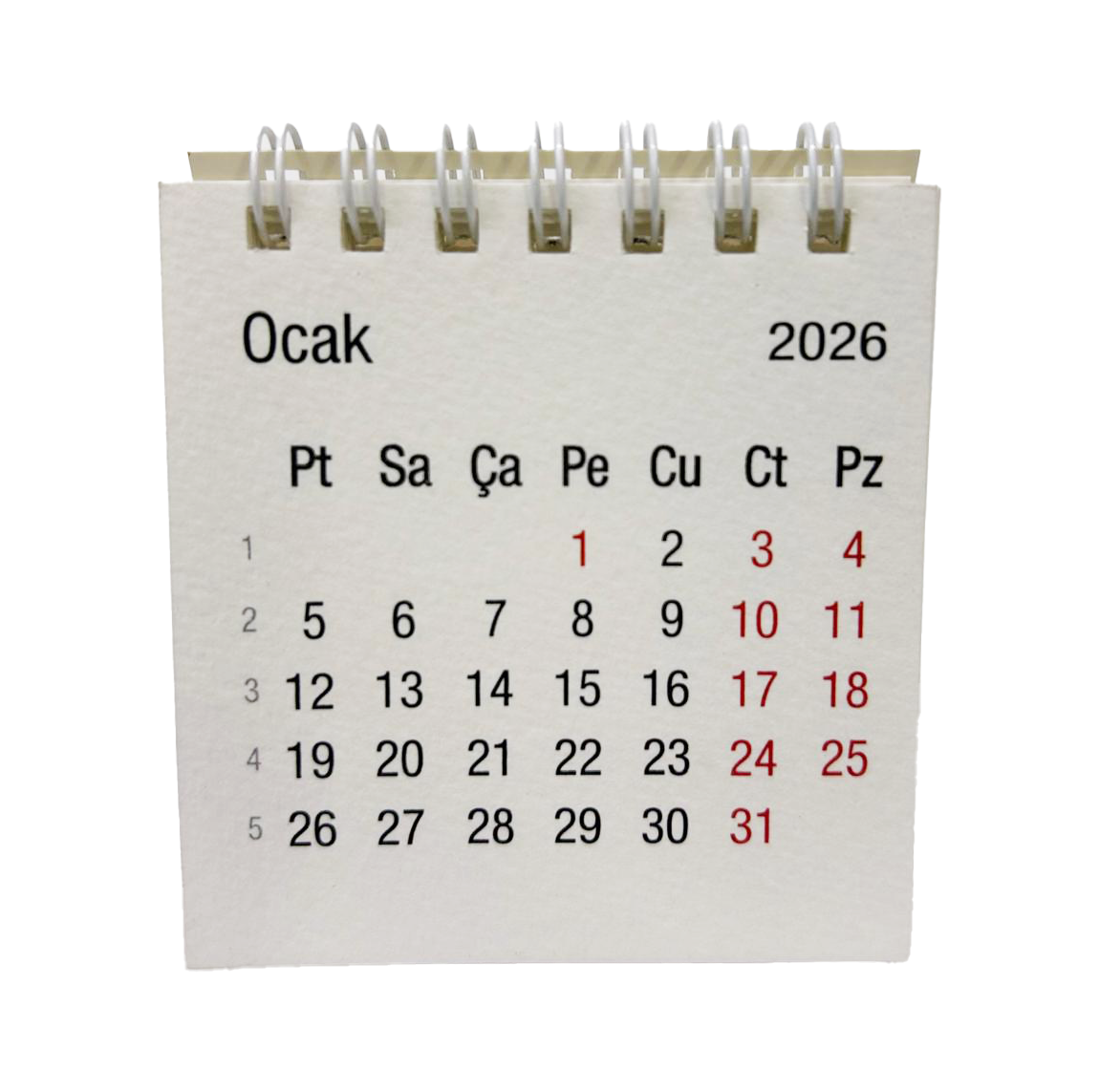 2026 Mini Masa Takvimi