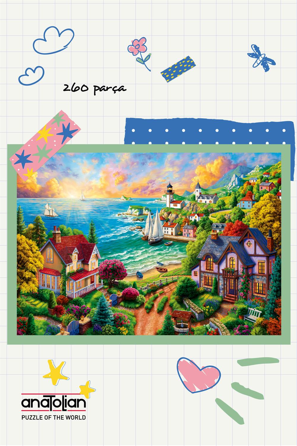 260 Parçalık Puzzle / Sahildeki Köy
