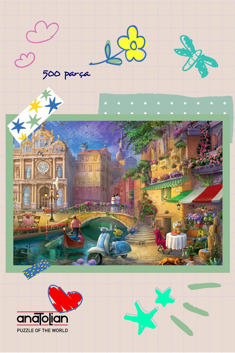 500 Parçalık Puzzle / Romantik Venedik