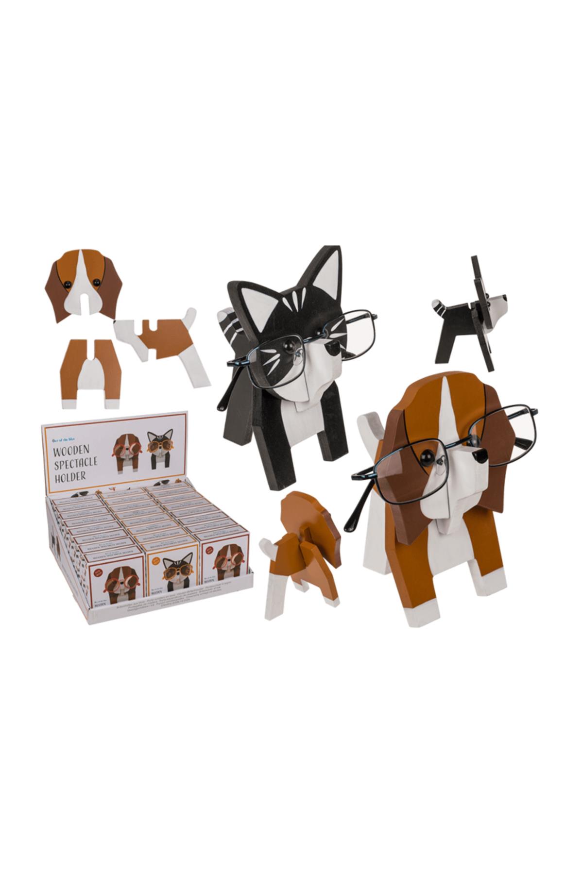Ahşap Gözlük Tutucu Kedi Köpek