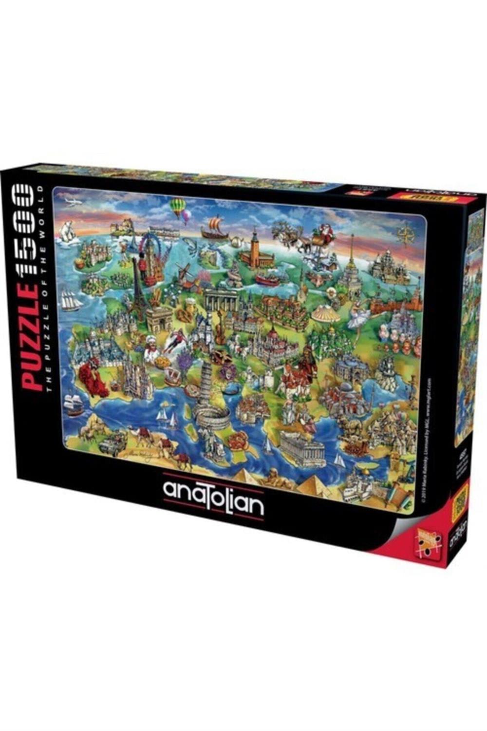 Avrupa Haritası - 1500 Parçalık Puzzle - Kod: 4557