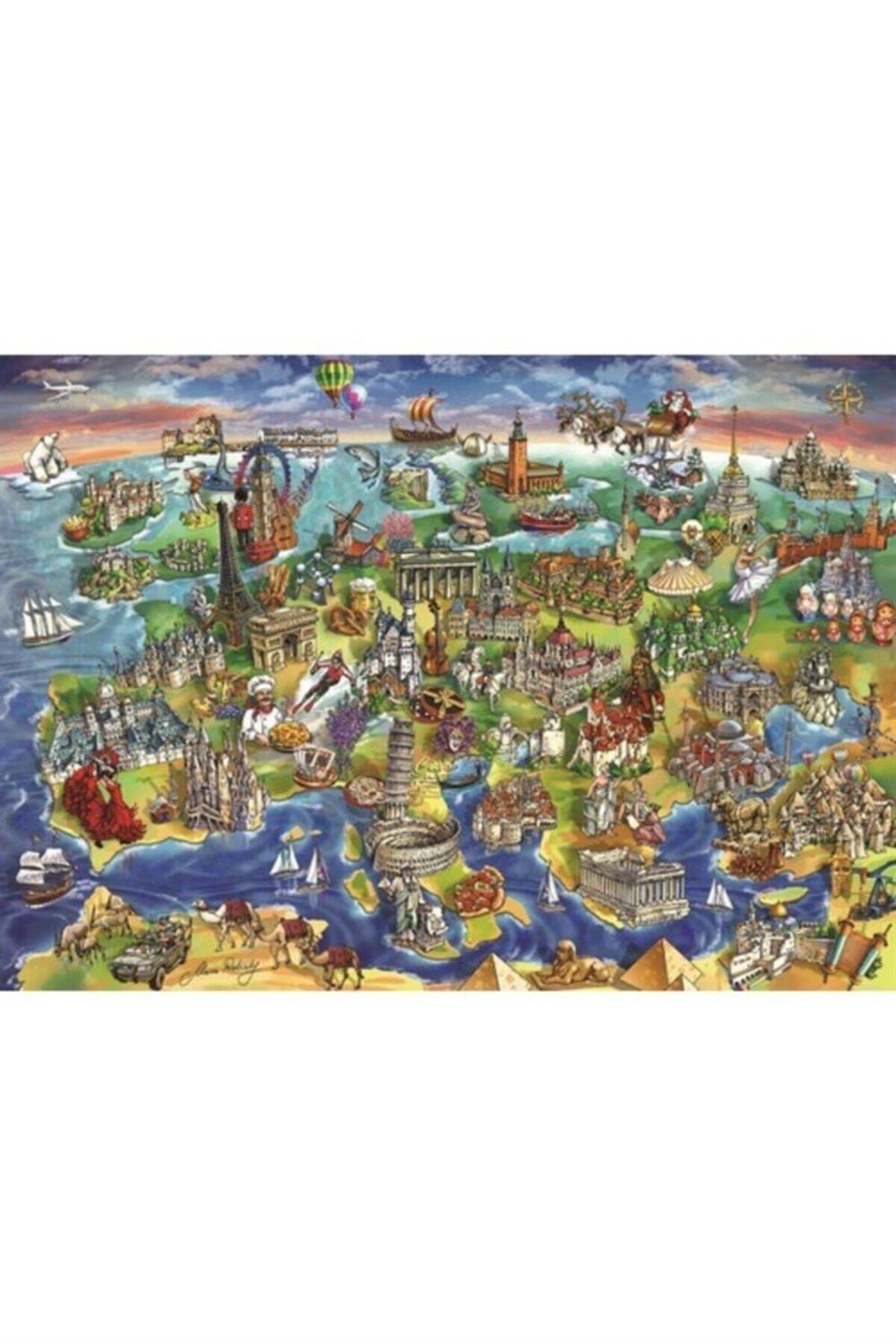 Avrupa Haritası - 1500 Parçalık Puzzle - Kod: 4557