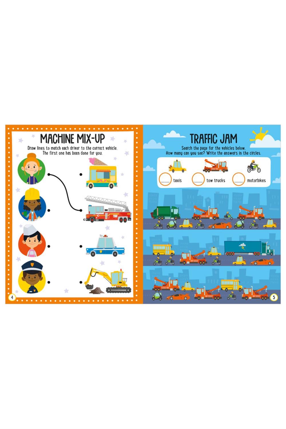 Balloon Stickers Big Trucks Activity Book