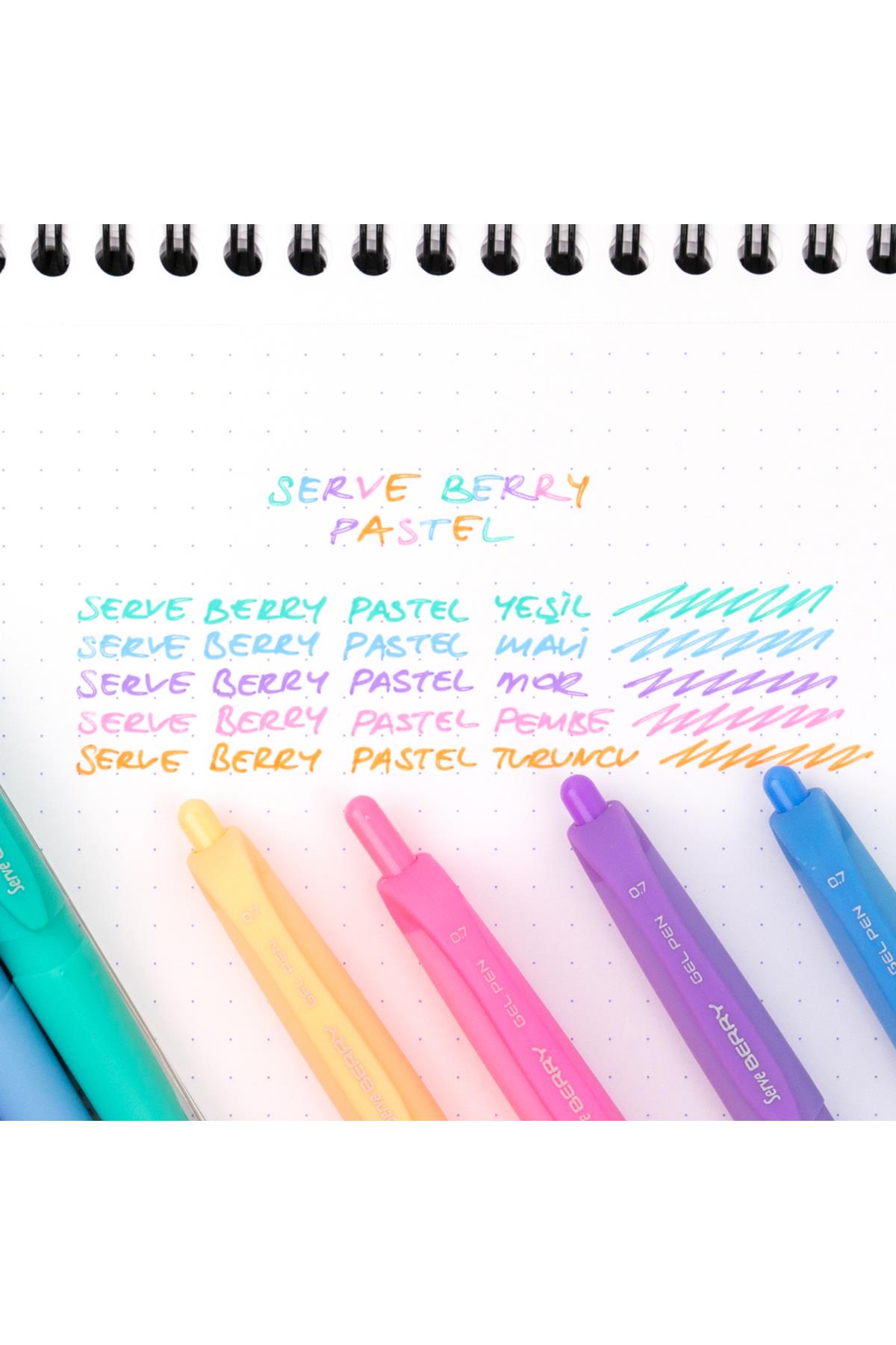 Berry 0.7mm Quick Dry 5'li Pastel Jel Kalem Seti / Brgel07b5krp