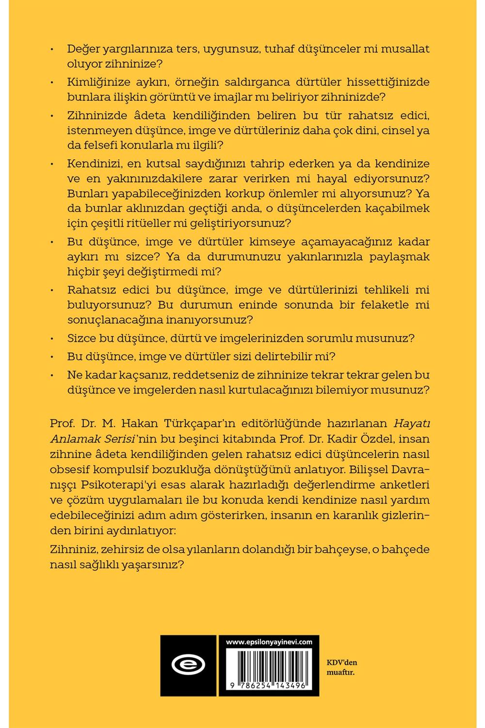 Bu Takıntılı Düşüncelerle Ne Yapacağım? Prof. Dr. Kadir Özdel