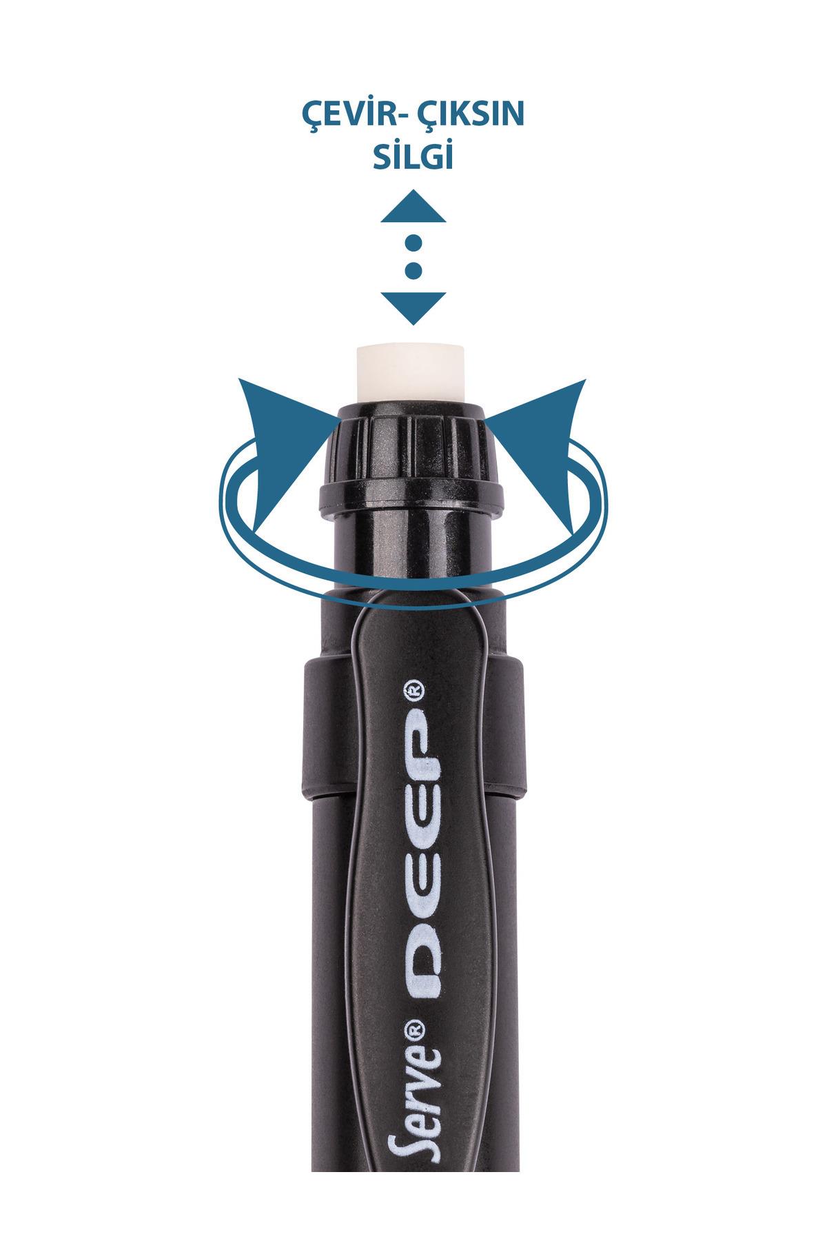 Deep Mekanik Kurşun Kalem 0.7mm Metalik Mr. Siyah