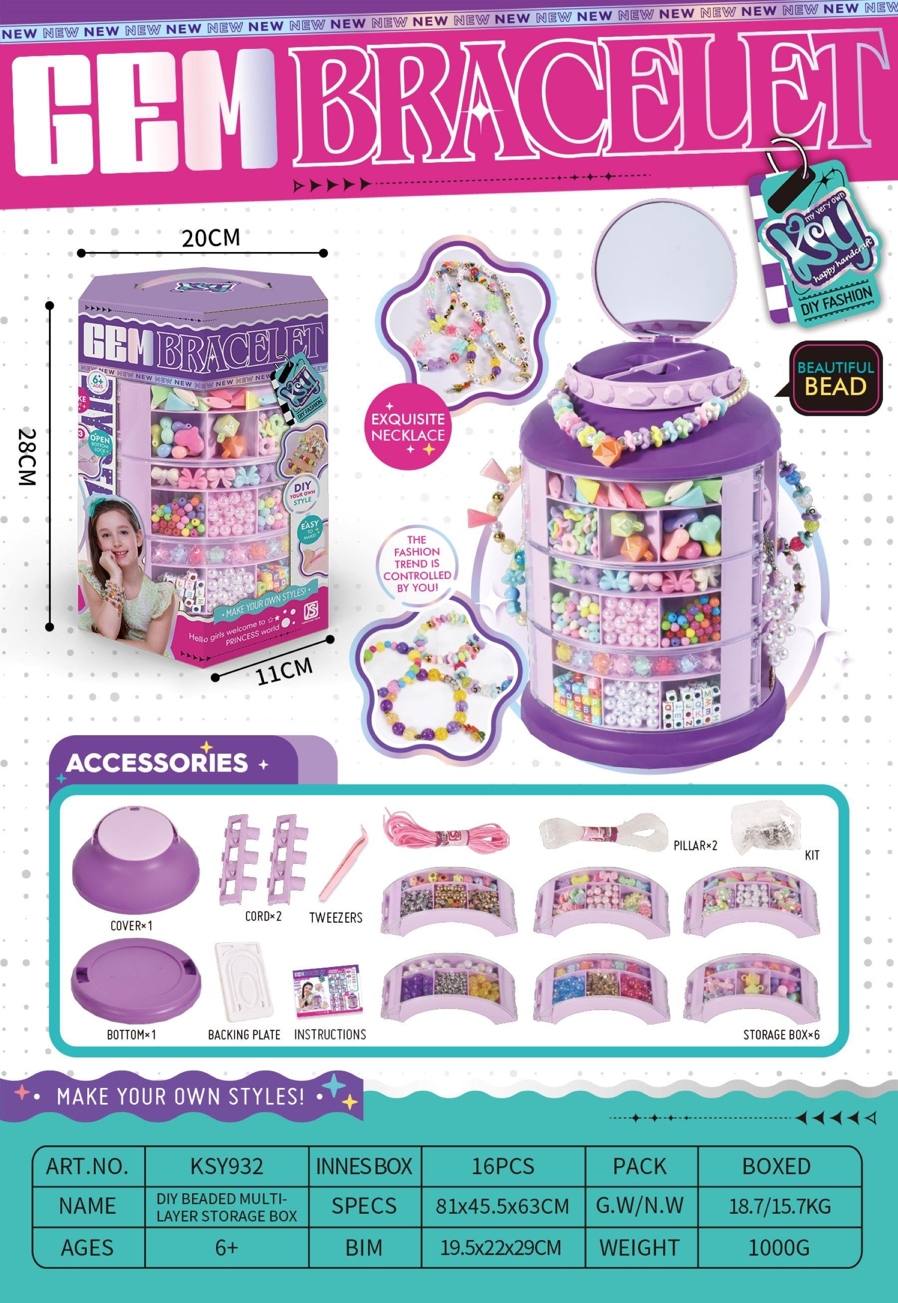 Dıy Beaded Multi-Layer Storage Set / Ksy932